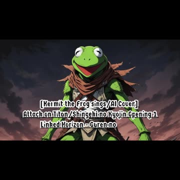[Kermit sings/AI Cover] Attack on Titan/Shingeki no Kyojin S1 OP Linked Horizon - Guren no Yumiya