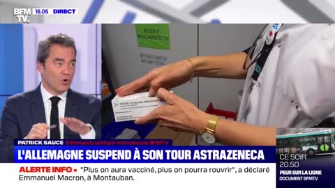 Le vaccin AstraZeneca est suspendu en France jusqu'à mardi minimum