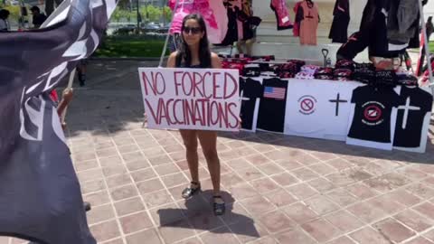 Vax Protest at LA City Hall