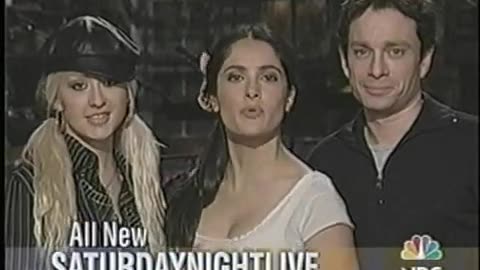 March 20, 2003 - Selma Hayek & Christina Aguilera 'SNL' Promo