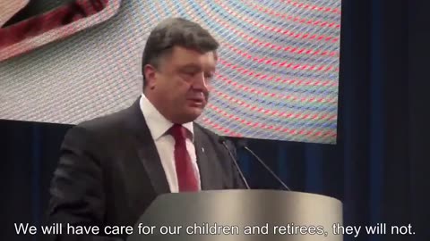 Petro Poroshenko in 2014 talking about the citizens living in East Ukraine.