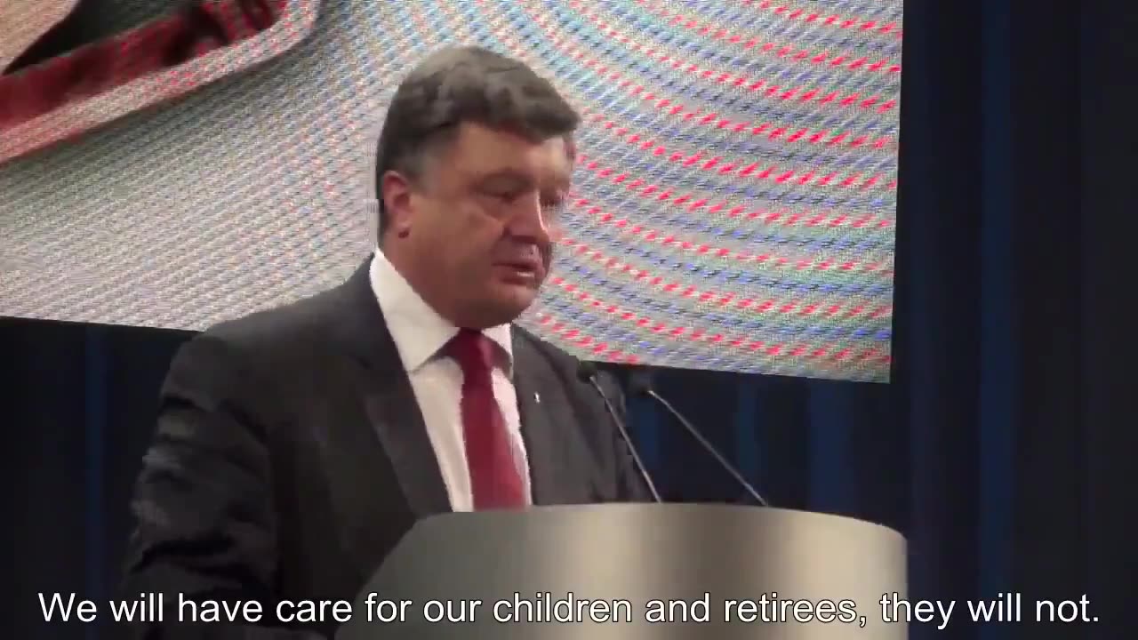 Petro Poroshenko in 2014 talking about the citizens living in East Ukraine.