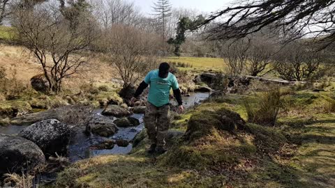 Position test before filming. Riverside wildcamping