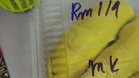 Eating durian musang king