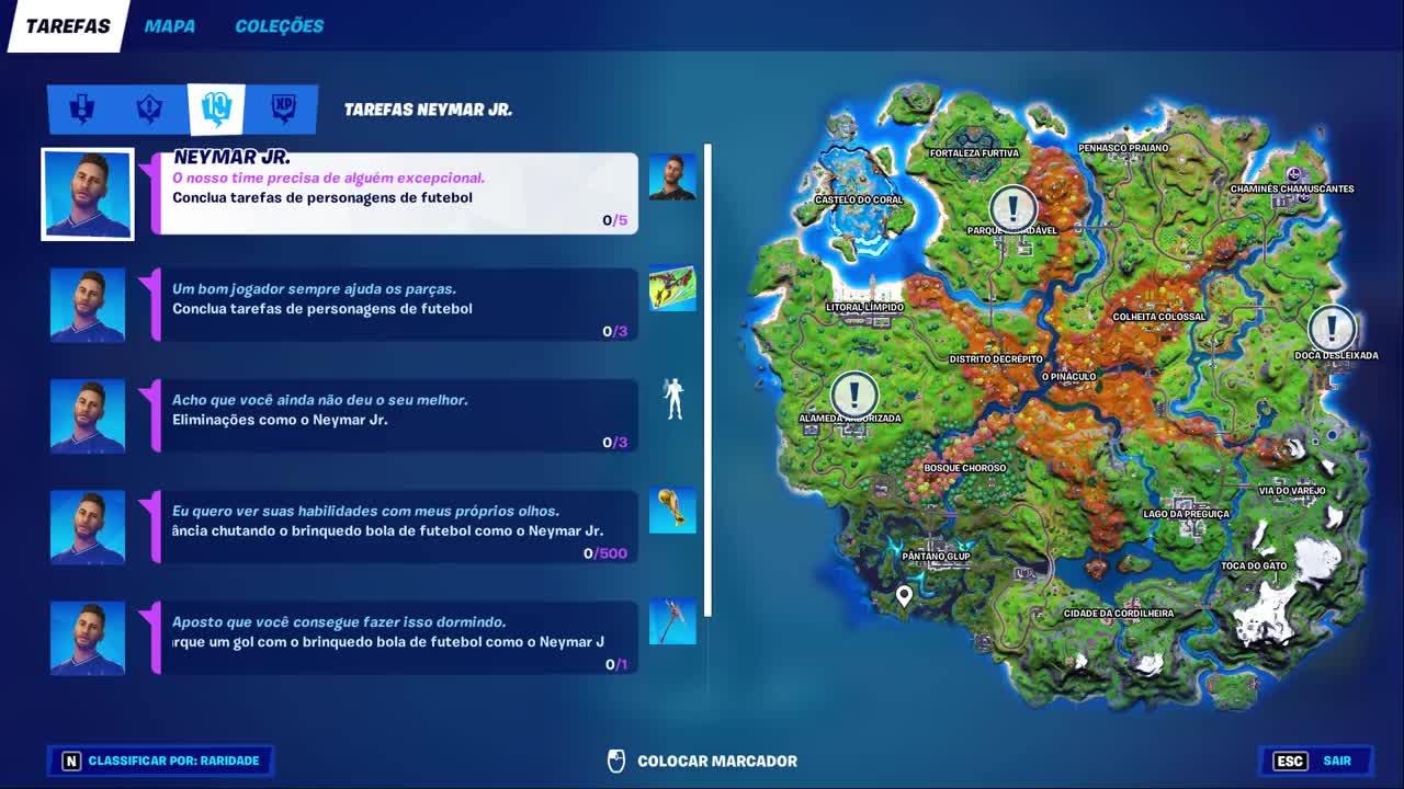 FORTNITE - TASKS NEYMAR JR. (GET SKIN NEYMAR NOW)