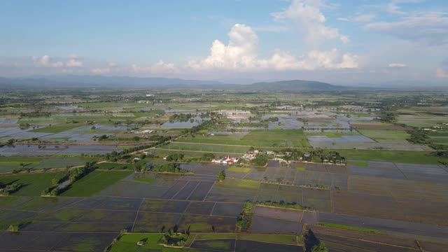 Beautiful drone footage of the many rice fields of Northern Thailand