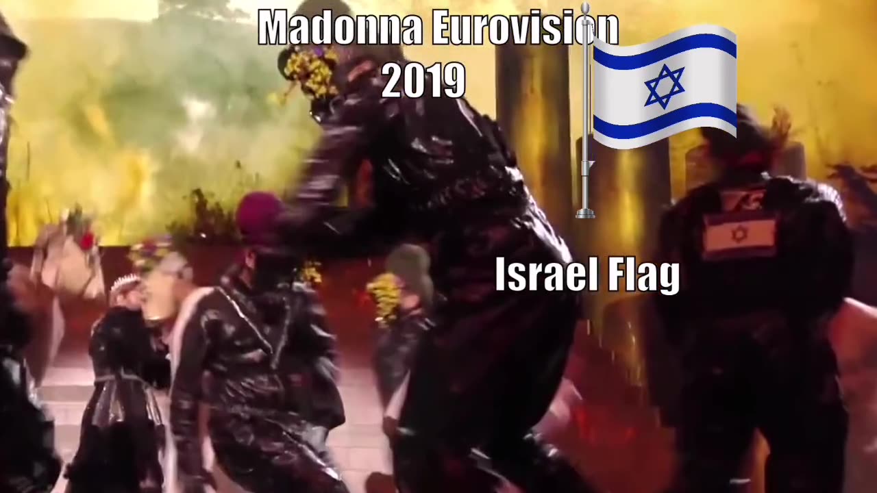 Symbolism? Madonna Eurovision 2019 video with ISRAEL & PALESTINE FLAGS