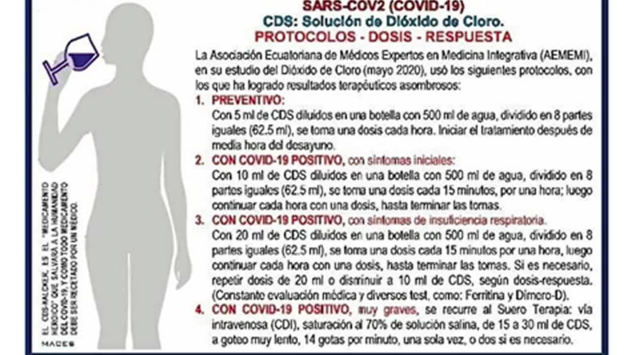 PREPARACION DEL DIOXIDO DE CLORO Y NOTAR COMO AUMENTA LA OXIGENACION