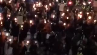 AMAZING SCENE!!! Austrians hit the streets tonight against covid tyranny