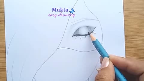 Pencil Sketch of a Girl in a Mask | How to Draw a Girl | Maskeli bir kz nasl çizilir