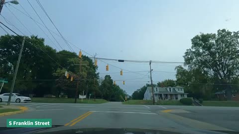 Relaxing Drive in Madison North Carolina, Small Town USA