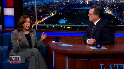 Harris cracks open a beer and knocks Trump with Stephen Colbert. Here are five takeaways