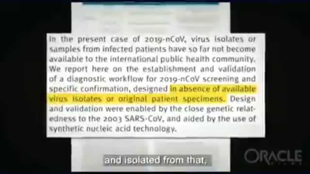 PCR test is not based on real virus