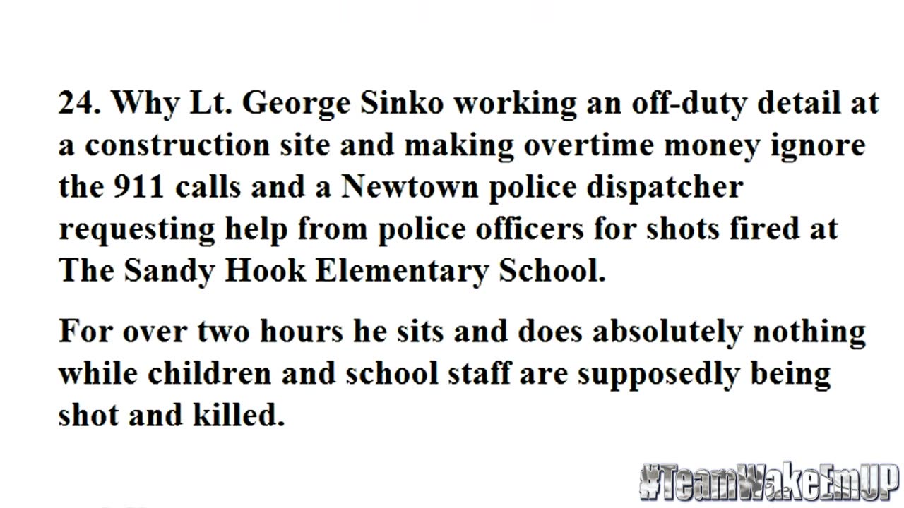 '34 Questions On Sandy Hook Shooting That Have Never Been Answered' - 2013