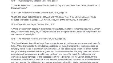 246 NEWSPAPER ARTICLES ABOUT SIX MILLION JEWS 1900–1945