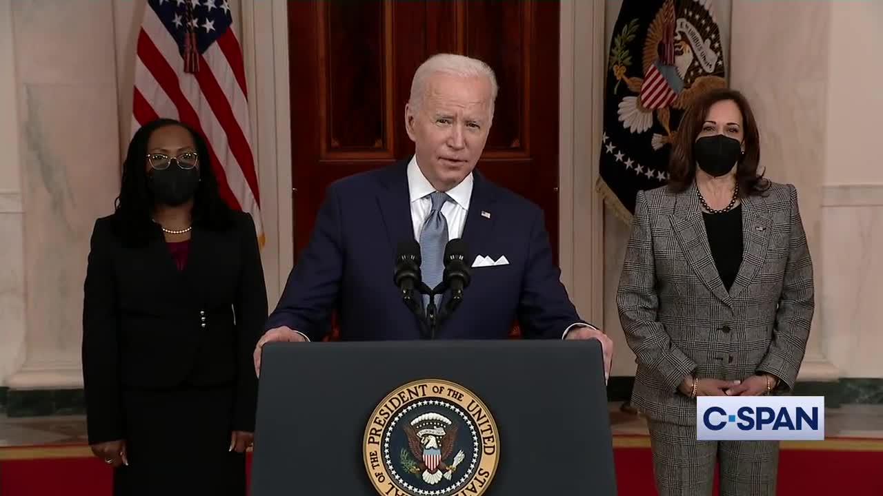 Biden: "My nominee for the U.S. Supreme Court nominate is Judge Ketanji Jackson."