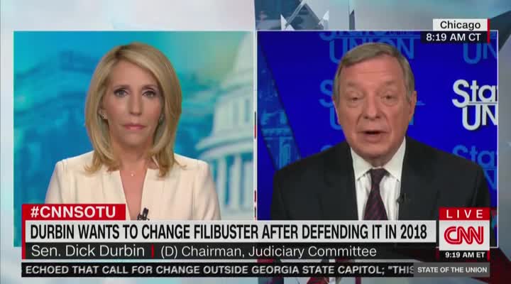 Dick Durbin says filibuster flip-flop is necessary