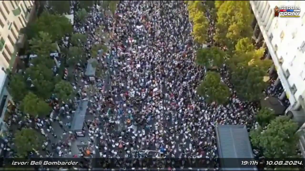 Serbia Huge Protest in Belgrade against lithium mining by foreign corporations (Rio Tinto)