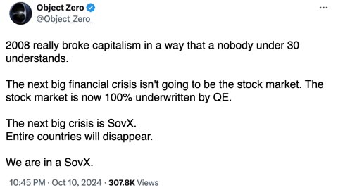 2008 really broke capitalism in a way that a nobody under 30 understands.