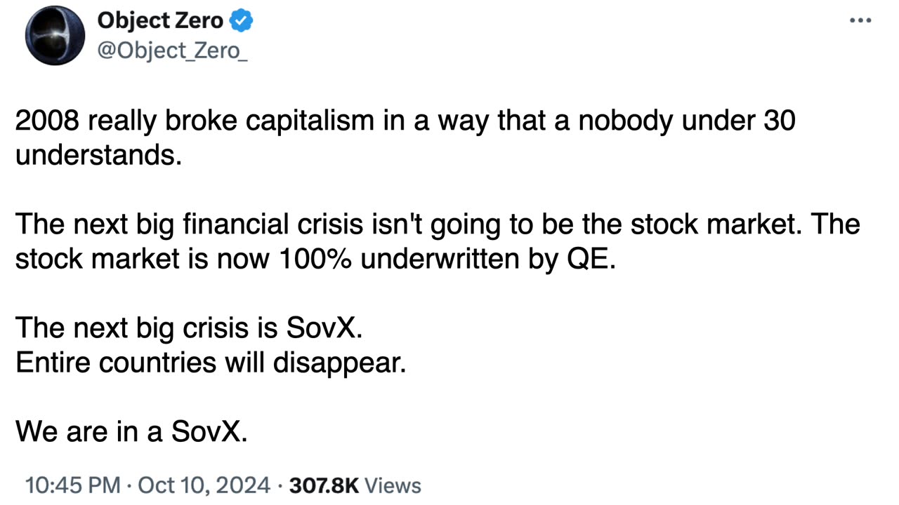 2008 really broke capitalism in a way that a nobody under 30 understands.