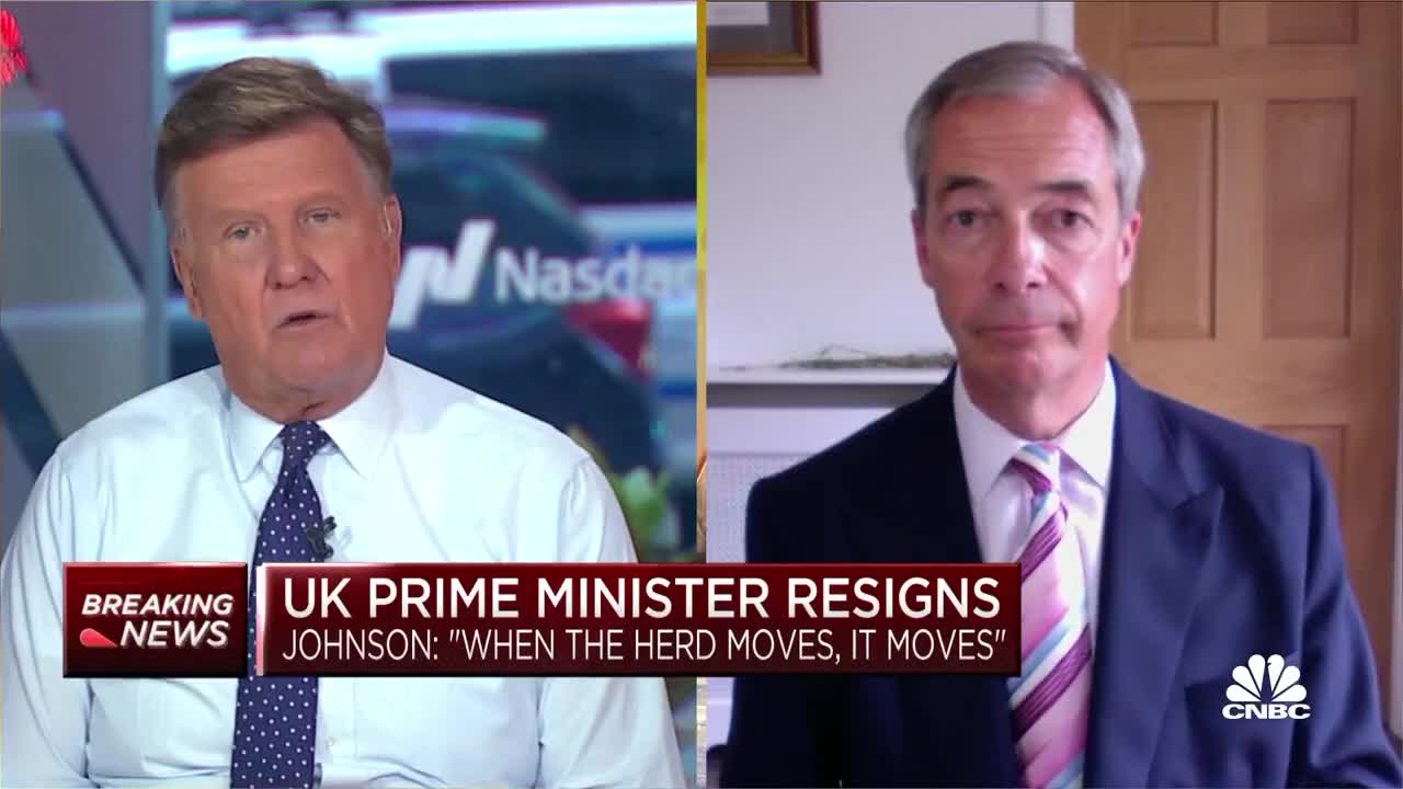 Nigel Farage Explains Why Boris Johnson Resigned, Praises President Trump in Contrast