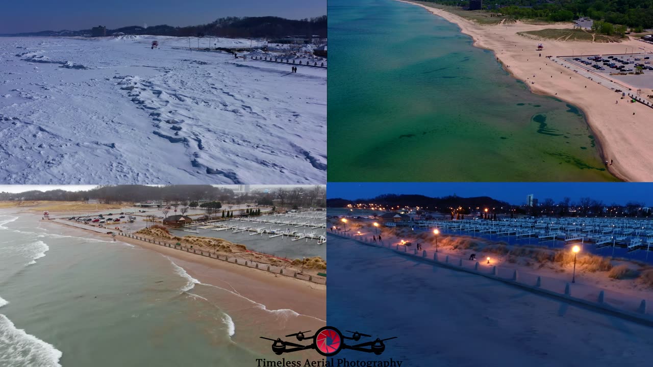 Michigan City Lighthouse All 4 Seasons