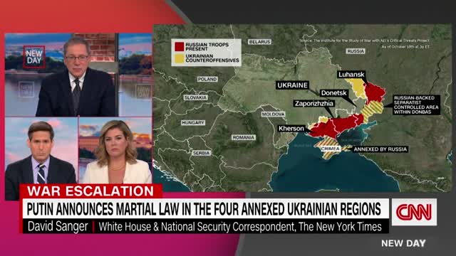 Putin announced that he has signed a law introducing martial law in four Ukrainian regions