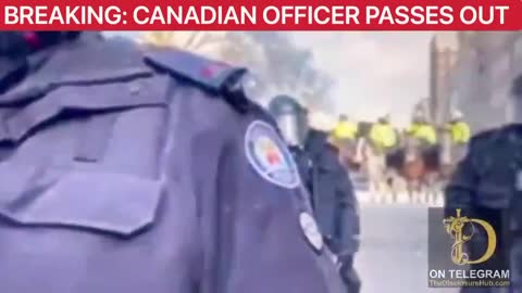 Canada Police Officer Passes Out
