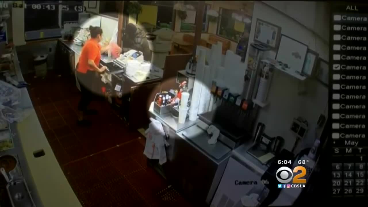 Fast Food Robber Shot By Someone Through Drive-Thru Window