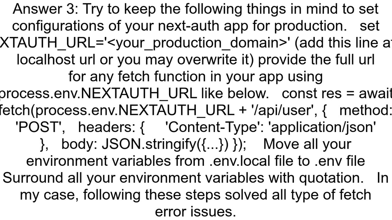 How to solve client fetch error for nextauth authentication