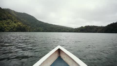 Sailing on a lake