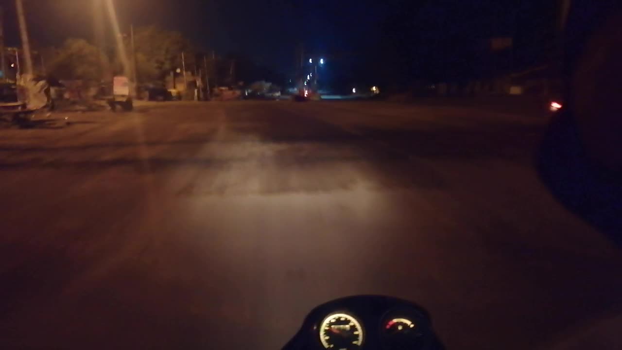 Night bike Ride in Road