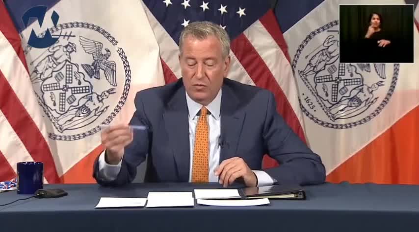 De Blasio Advocates for Business's Checking the Vaccine Status of Five-Year-Old's