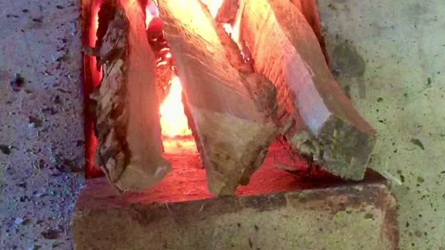 Fireworks in a homemade rocket stove