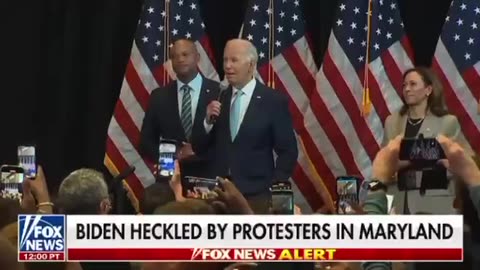 Biden and Kamala got heckled at their event in Maryland