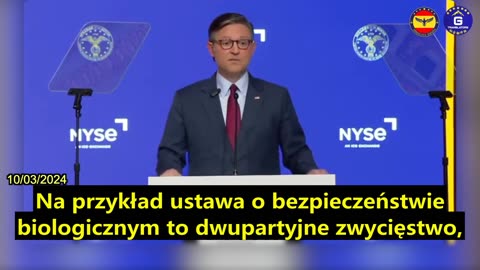 【PL】Przewodniczący Johnson przedstawia swoją wizję ekonomiczną dotyczącą konfrontacji z Chinami.