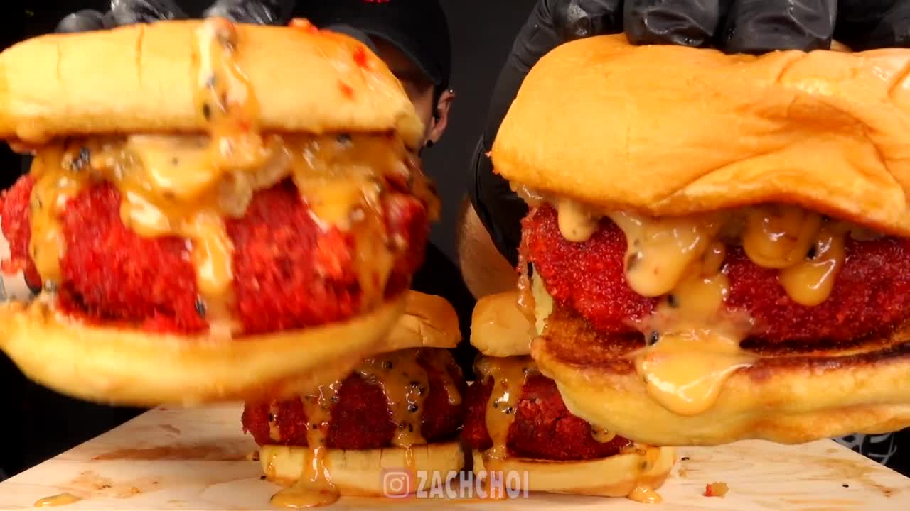 ASMR HOT CHEETOS CHEESEBURGERS with BENNY BLANCO