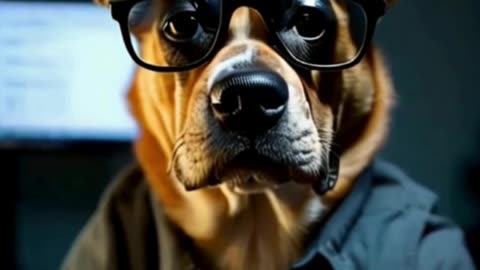 funny dog ai short video
