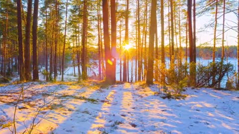 Rime snow mountain scenery infinite