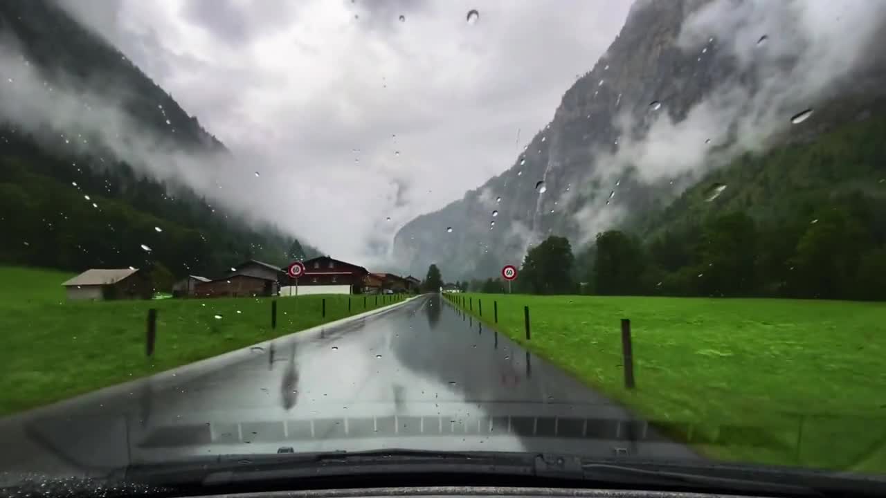 A rainy road