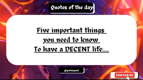 Life Decency Requirements