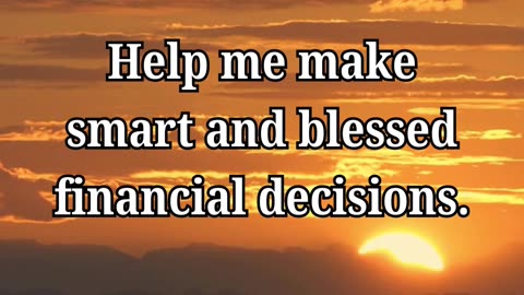 Daily Jesus Prayers for blessed financial decisions