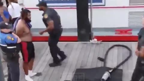 a group of white men attacked a black dock worker after he asked them to move their boat.