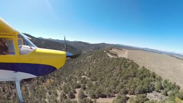 First time landing at our brand new airstrip。여