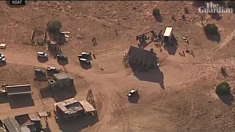 Aerial footage shows police presence at scene of Rust film set