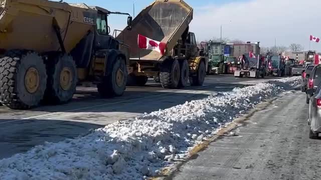 Really big trucks are joining Truckers For Freedom movement