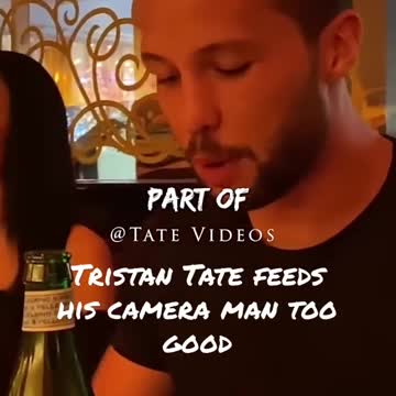 Tristan Tate Feeds His Camera Man Too Good #Shorts
