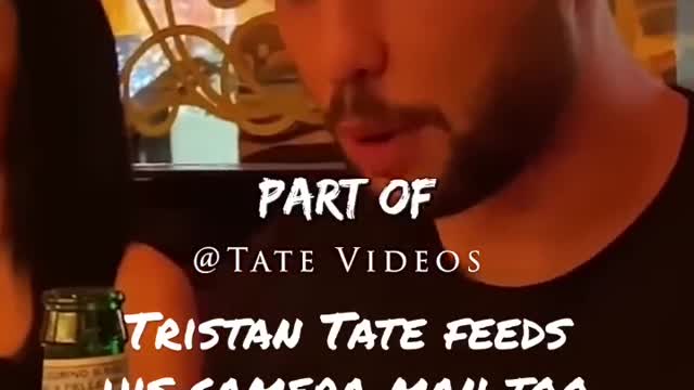 Tristan Tate Feeds His Camera Man Too Good #Shorts