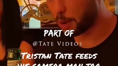 Tristan Tate Feeds His Camera Man Too Good #Shorts