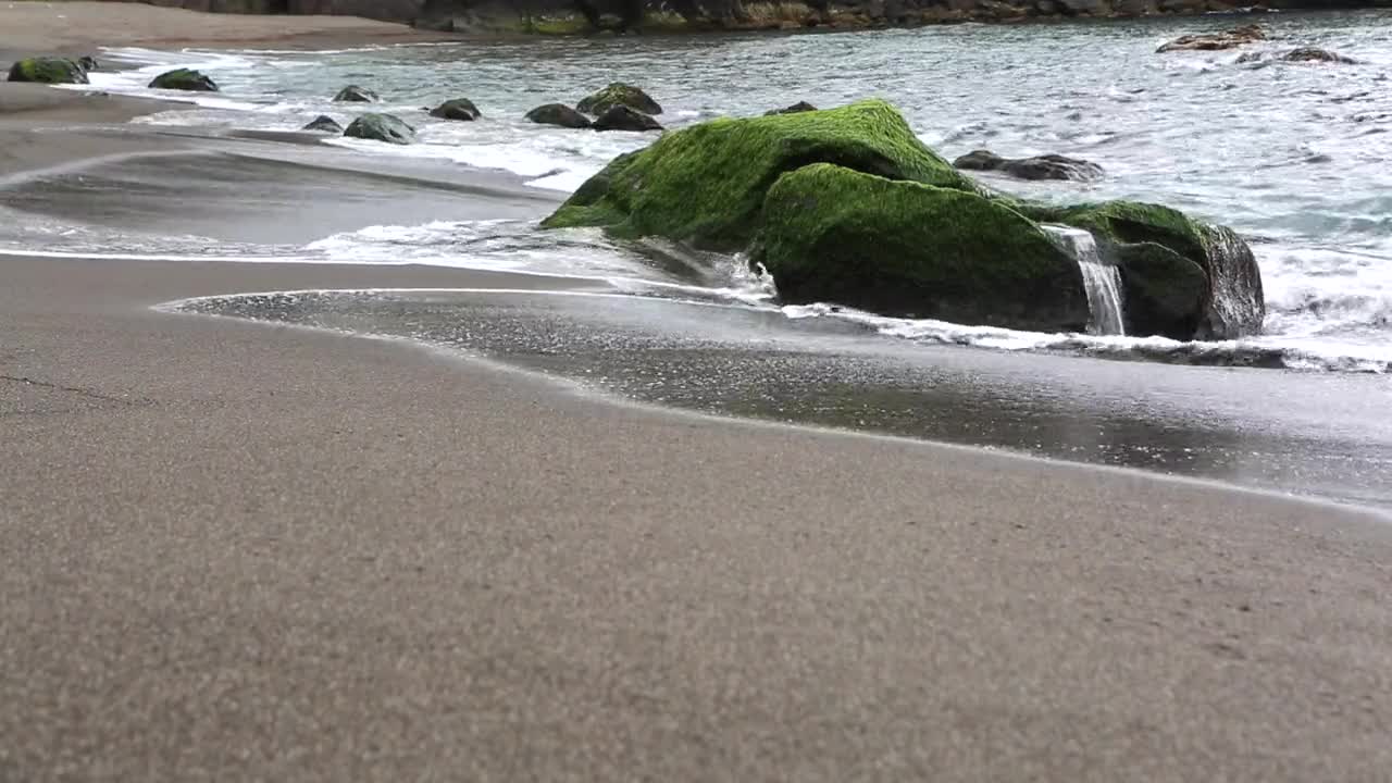 Beach Sand Waves Rocks Nature Alone Calm Ocean